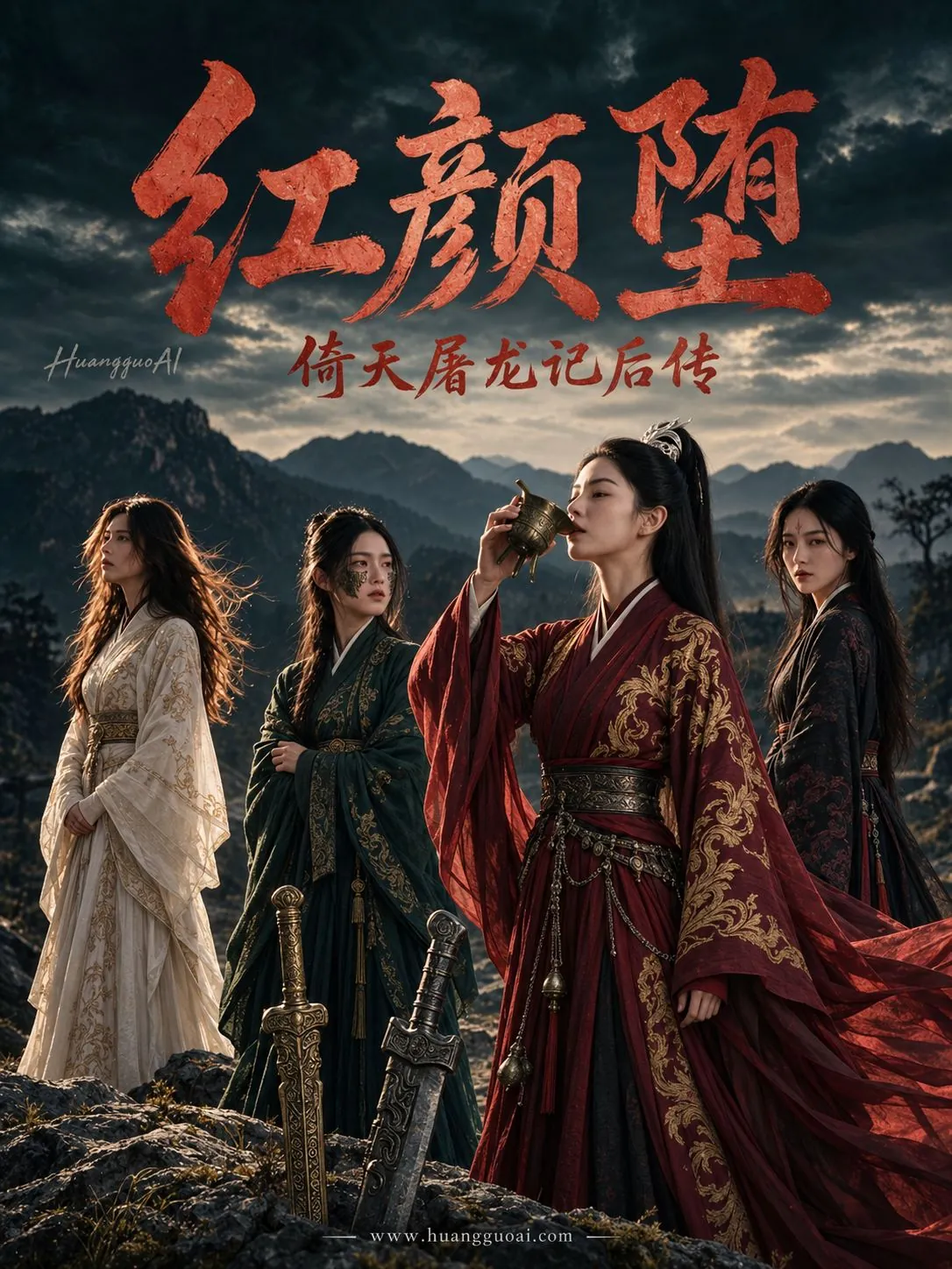 情感纠葛短剧封面，西装男子与身边女性